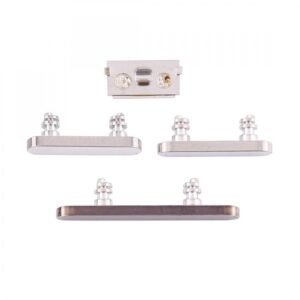 Lot de boutons Argent Volume Power Mute pour iPhone 12 Pro Max 1