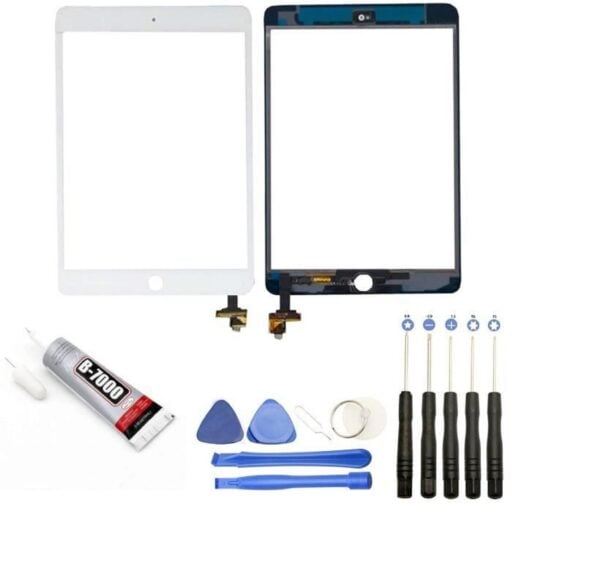 Vitre tactile avec boutton home blanche pour iPad Mini 3 4 1 3 1